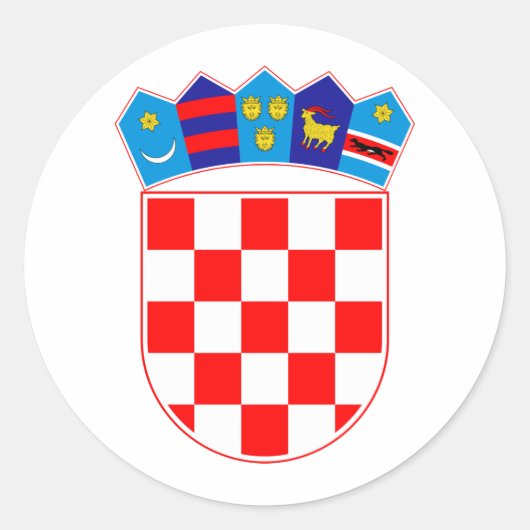 Kroatische wapenstilstand ronde sticker (Voorkant)
