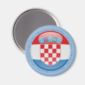 Kroatische zeepbel vlag magneet (Voorkant / Achterkant)