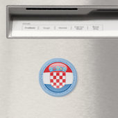 Kroatische zeepbel vlag magneet (Insitu (Vaatwasser))