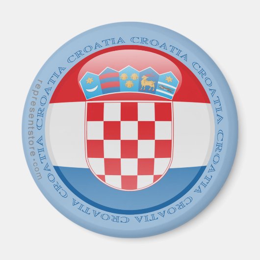 Kroatische zeepbel vlag magneet (Voorkant)