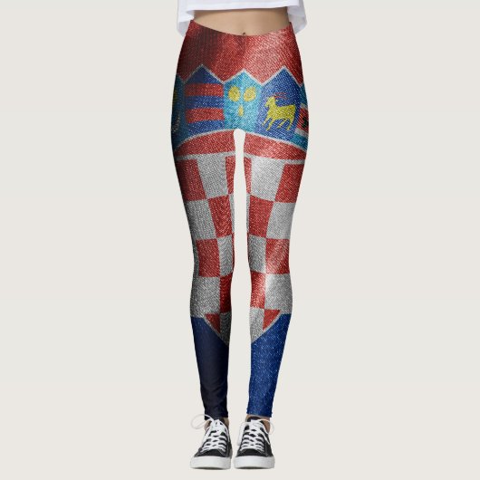 Kroatische zijde vlag leggings (Voorkant)