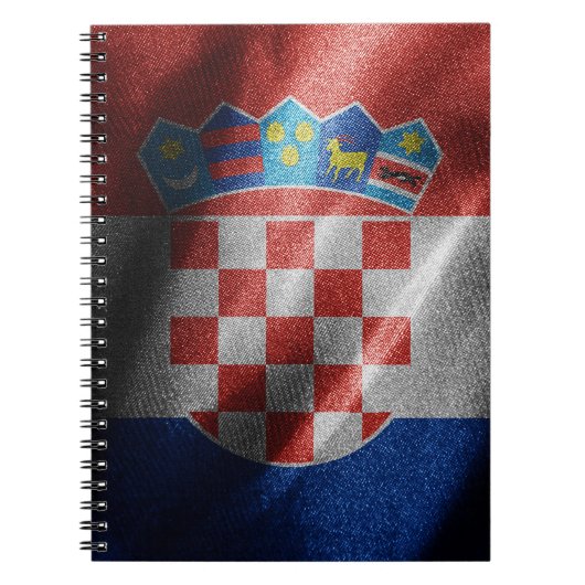 Kroatische zijde vlag notitieboek (Voorkant)