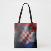 Kroatische zijde vlag tote bag (Voorkant)
