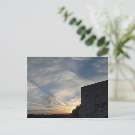 Kroatische zonsondergang briefkaart (Staand voorkant)