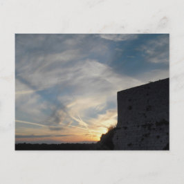 Kroatische zonsondergang briefkaart