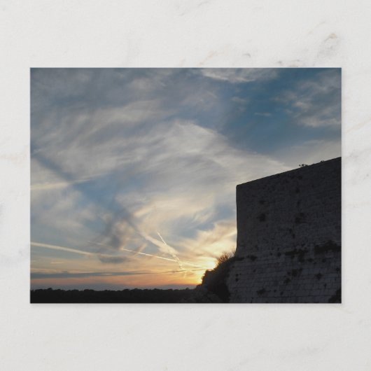 Kroatische zonsondergang briefkaart (Voorkant)