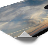 Kroatische zonsondergang poster (Hoek)