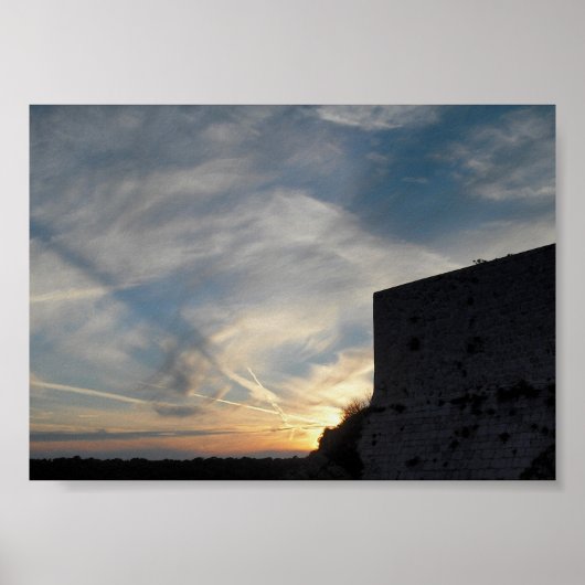 Kroatische zonsondergang poster (Voorkant)