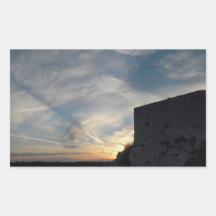 Kroatische zonsondergang rechthoekige sticker