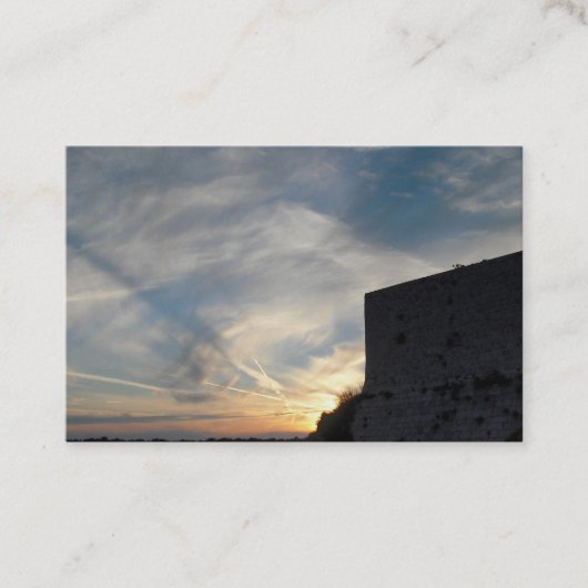 Kroatische zonsondergang visitekaartje (Voorkant)