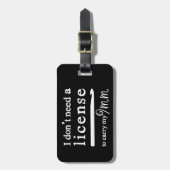 Krochet Hook License Crafts {Dark} Bagagelabel (Voorkant verticaal)