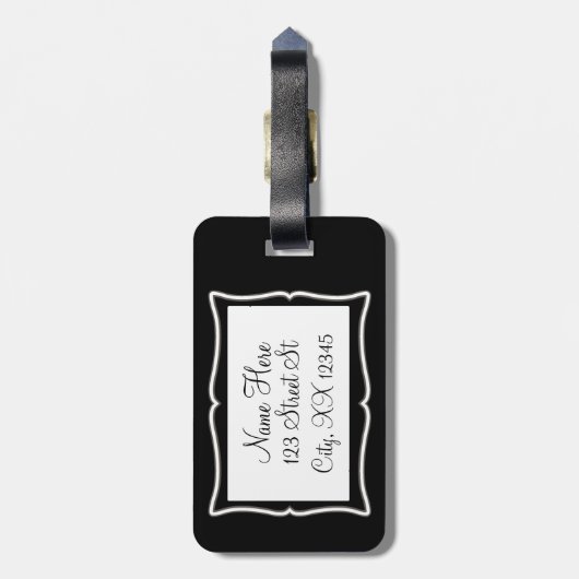 Krochet Hook License Crafts {Dark} Bagagelabel (Achterkant verticaal)