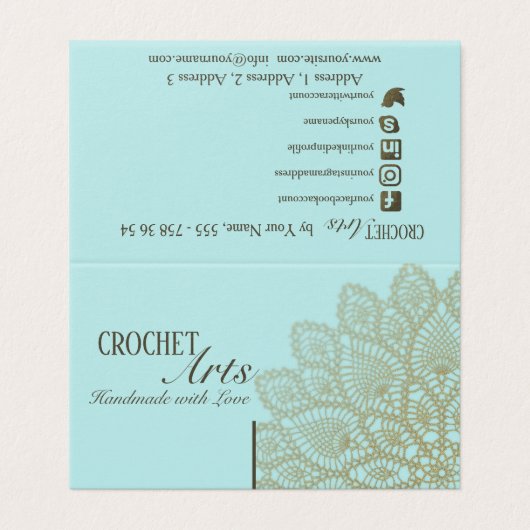 KROCHET Kunst - Visitekaartje (Buitenkant ongevouwen)