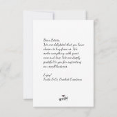 KROCHET SPECIALE BEDANK VAN U KLANT Kaart (Achterkant)