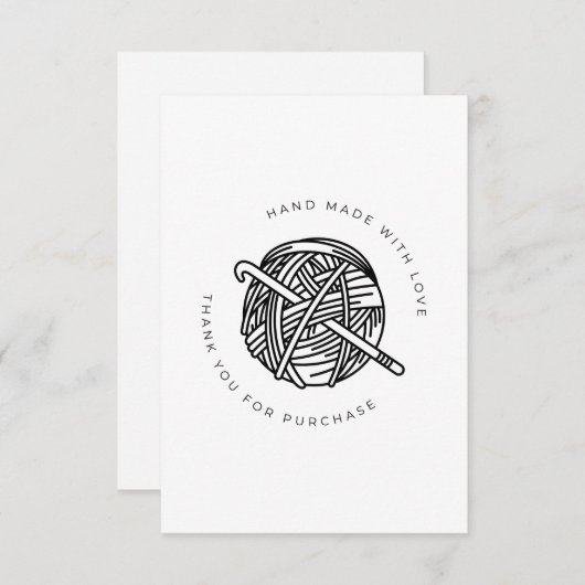 KROCHET SPECIALE BEDANK VAN U KLANT Kaart (Voorkant / Achterkant)