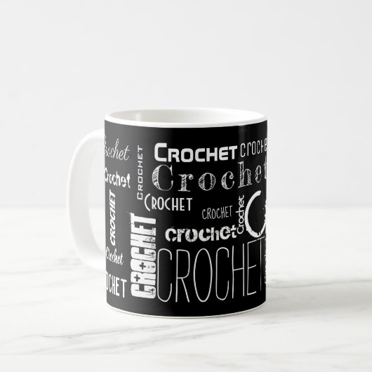 KROCHET!Typografie Koffiemok (Voorkant links)
