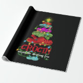 Krocin rond de kerstboom cadeaupapier (Uitgerold)