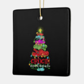 Krocin rond de kerstboom keramisch ornament (Links)