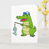 Krocodile Vist Fisher Finshing rod Kaart (Gele Bloem)