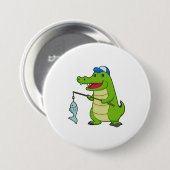 Krocodile Vist Fisher Finshing rod Ronde Button 7,6 Cm (Voorkant /achterkant)