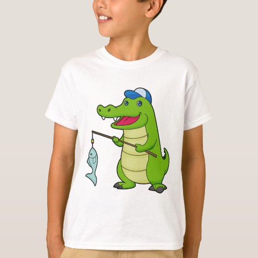 Krocodile Vist Fisher Finshing rod T-shirt (Voorkant)