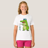 Krocodile Vist Fisher Finshing rod T-shirt (Voorkant volledig)