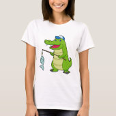 Krocodile Vist Fisher Finshing rod T-shirt (Voorkant)