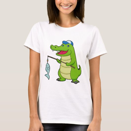 Krocodile Vist Fisher Finshing rod T-shirt (Voorkant)