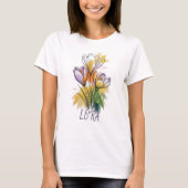 Krocuses bloemenmeisje t-shirt (Voorkant)
