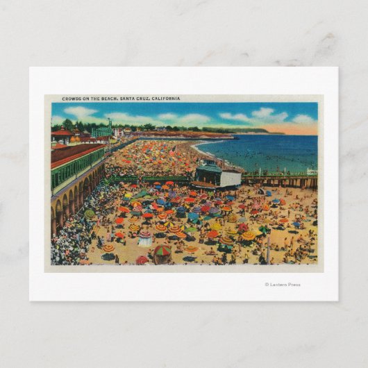 Kroegen op de strand, Santa CruzSanta Cruz, CA Briefkaart (Voorkant)