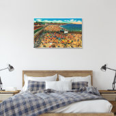Kroegen op de strand, Santa CruzSanta Cruz, CA Canvas Afdruk (Insitu (Slaapkamer))