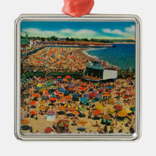 Kroegen op de strand, Santa CruzSanta Cruz, CA Metalen Ornament