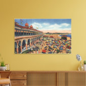 Kroegen op de strand voor Casino Canvas Afdruk (Insitu (Woonkamer))