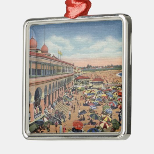 Kroegen op de strand voor Casino Metalen Ornament (Links)