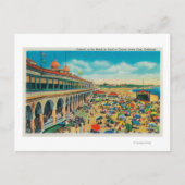 Kroegen op de strand voor het casino briefkaart (Voorkant)