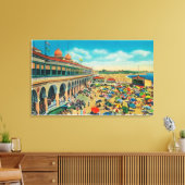 Kroegen op de strand voor het casino canvas afdruk (Insitu (Woonkamer))