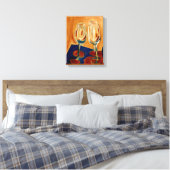 Kroegentoast met Vier Wijn Glazen Canvas Afdruk (Insitu (Slaapkamer))