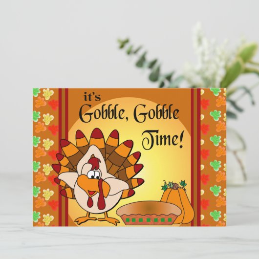 Kroel, Kroel Thanksgiving kalkoen diner Kaart (Staand voorkant)