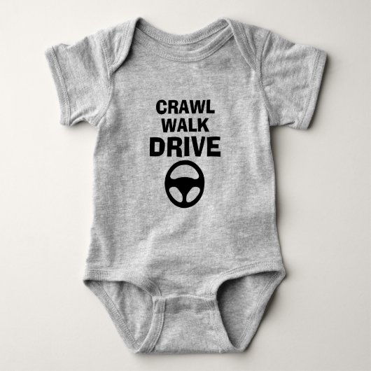 KROEPELEN LOPEN RIJDEN grappige baby body voor pas Romper (Voorkant)