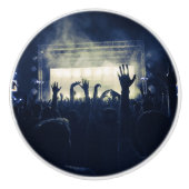 Kroes en podium - blauw keramische knop (Voorkant)