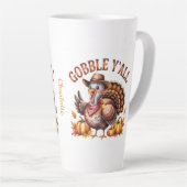 Kroes iedereen westerse Thanksgiving Latte Mok (Rechterhoek)