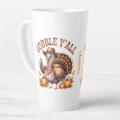 Kroes iedereen westerse Thanksgiving Latte Mok (Linkerhoek)