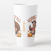 Kroes iedereen westerse Thanksgiving Latte Mok (Voorkant)