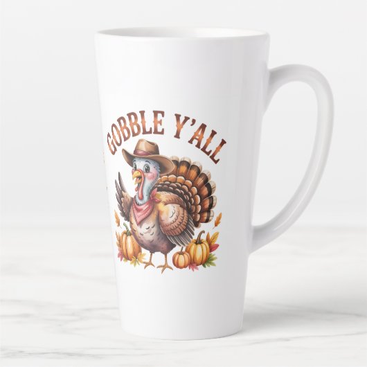 Kroes iedereen westerse Thanksgiving Latte Mok (Rechts)