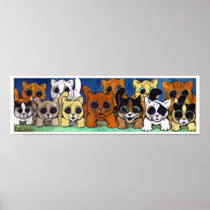 Kroes van katten, Louis Wain Poster