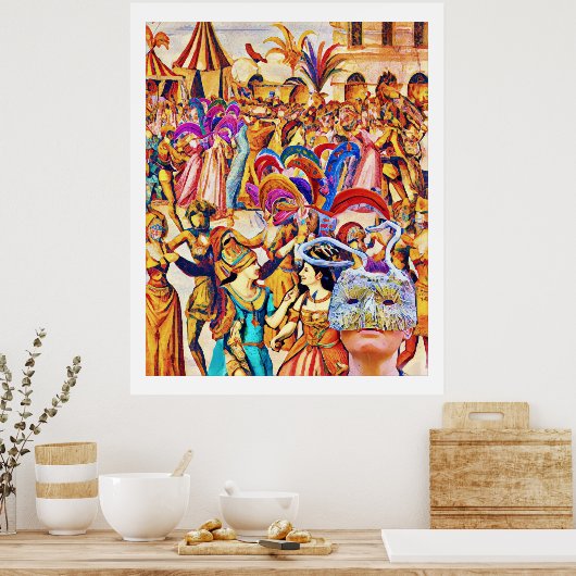 Kroes viert carnaval poster (Keuken)