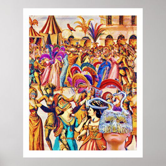 Kroes viert carnaval poster (Voorkant)