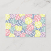 Kroesballen van garen en mandjes visitekaartje (Achterkant)