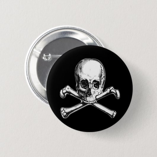 Kroesbeenderen Ronde Button 5,7 Cm (Voorkant /achterkant)