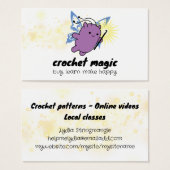 Kroeshaakjes, schattige derelf-garens visitekaartje (Voorkant /achterkant)